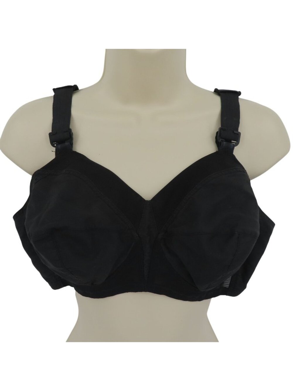 Vintage Exquisite Form 38C Ful-Ly Style 532 Wireless Unlined Solid Black Bra